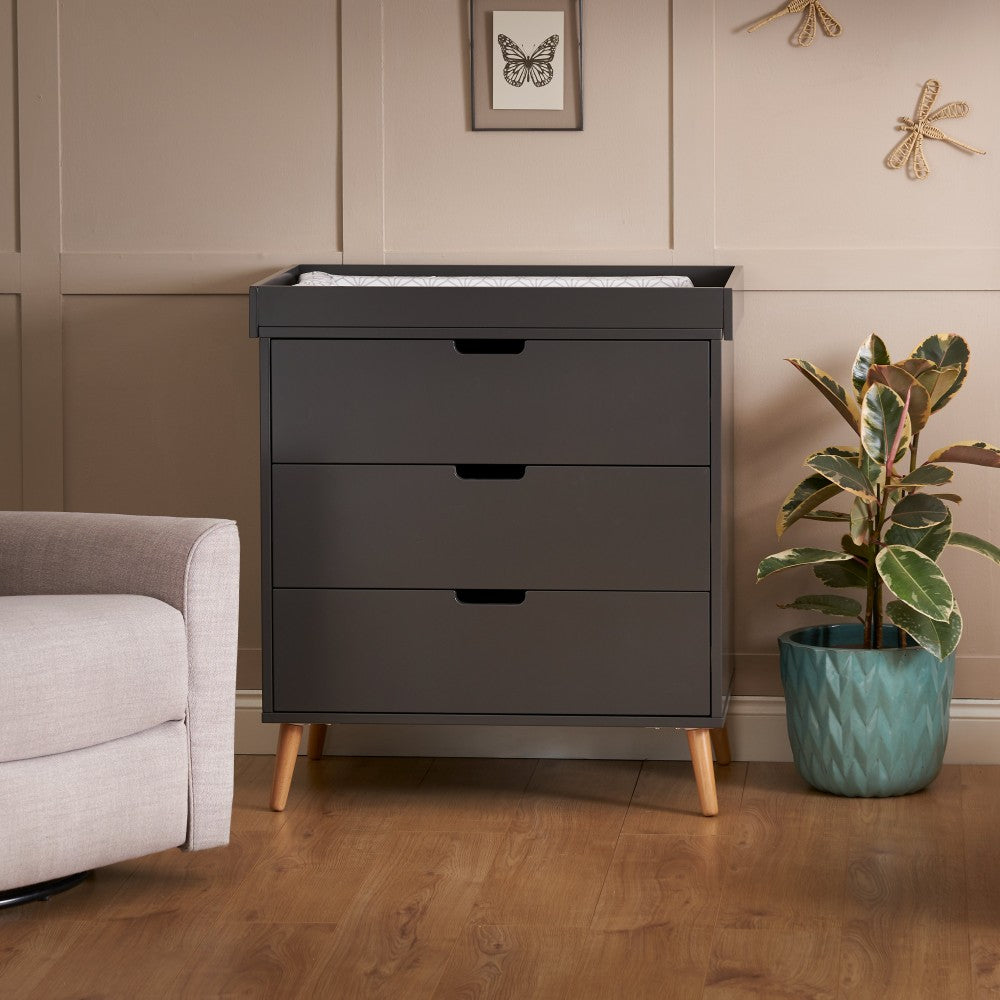 Obaby Maya 2 Piece Room Set - Slate With Natural