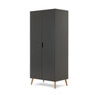 Obaby Maya Double Wardrobe - Slate With Natural