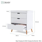 Obaby Maya 3 Piece Room Set - White With Natural