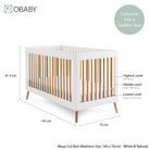 Obaby Maya 3 Piece Room Set - White With Natural