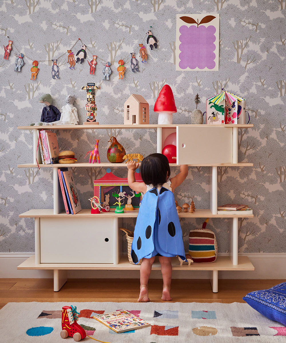 Oeuf Mini Library - White & Birch, view 4