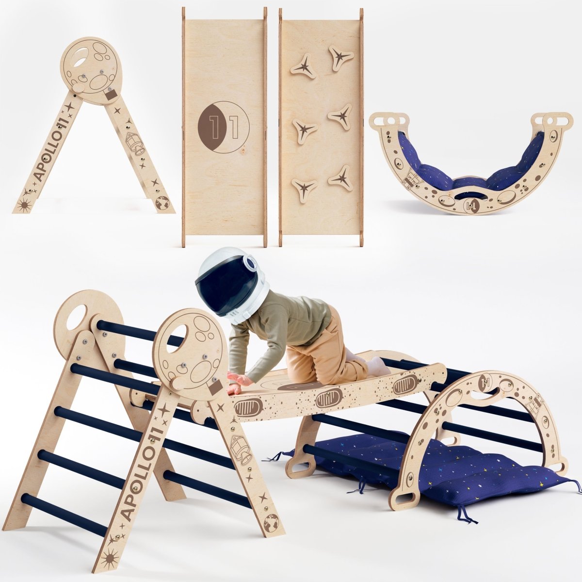 Goodevas Apollo 4 in 1 Montessori Climbing Set – 4in1 Playsets for children, available at Learning Bugs UK