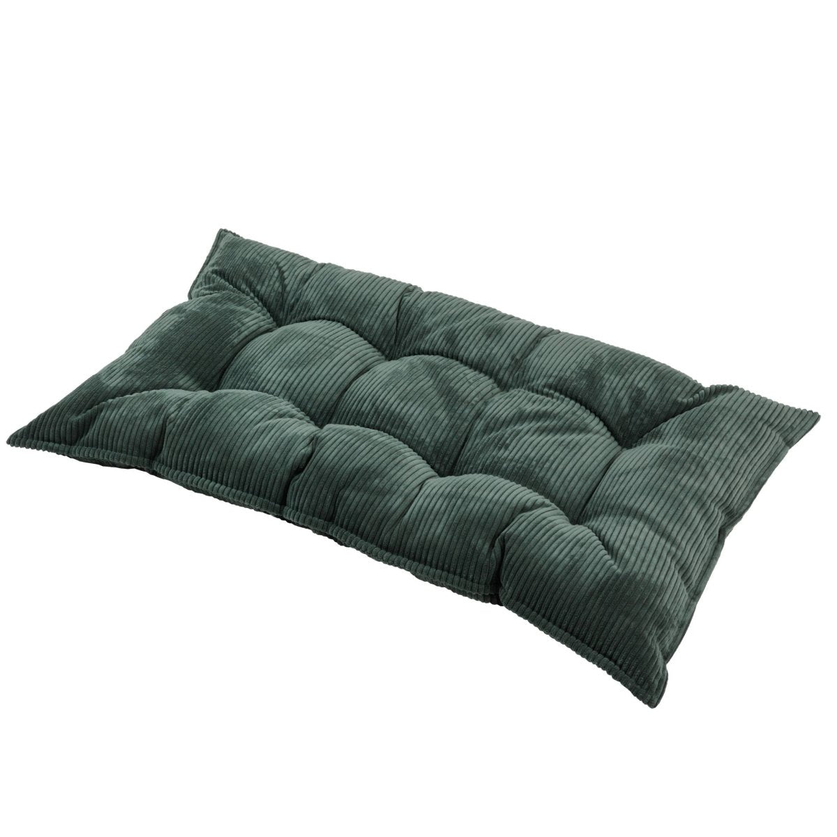 MINICAMP Tufted Corduroy Floor Cushion, French Style Pillow in Petrol Green – Kids Room Decor for children, available at Learning Bugs UK