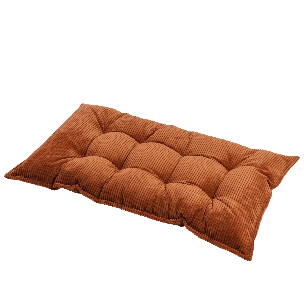 MINICAMP Tufted Corduroy Floor Cushion, French Style Pillow in Terracotta – Kids Room Decor for children, available at Learning Bugs UK