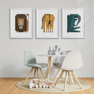 Minimal Safari Animals Nursery Prints Set of 3 – Print Sets for children, available at Learning Bugs UK