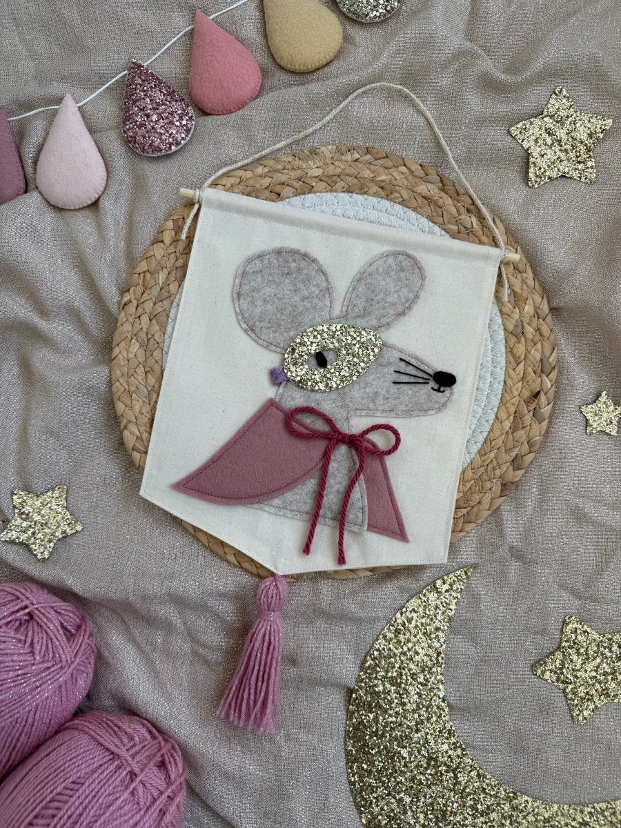 Miss Super Mouse Wall Hanging – for children, available at Learning Bugs UK