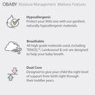 Obaby Moisture Management Dual Core Mattress - 120 x 60cm