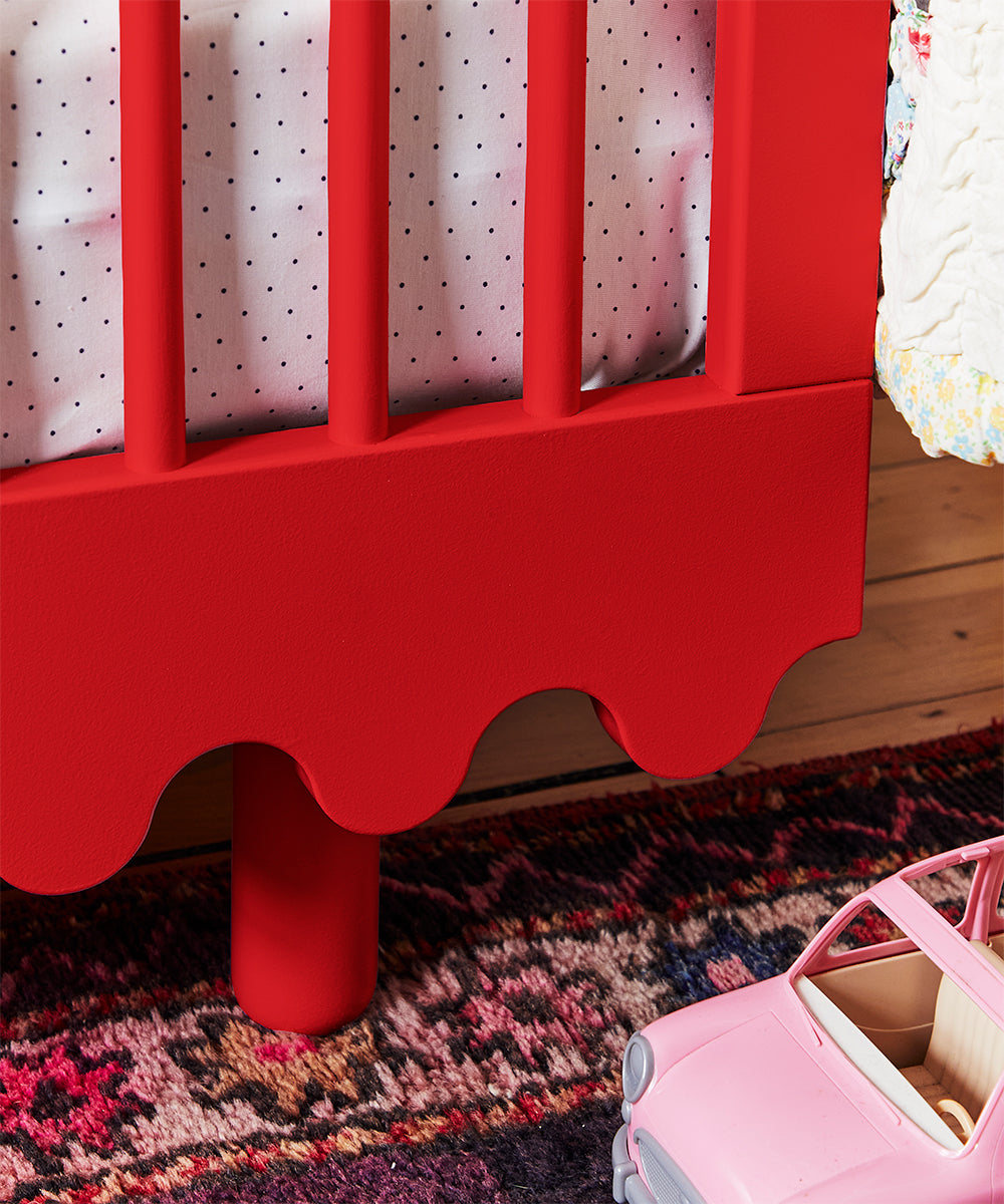 Oeuf Moss Cot Bed - Tomato, view 4