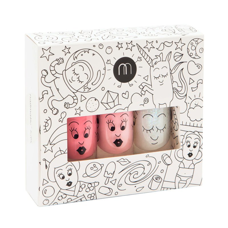 Buy Nailmatic Kids Water - Based Nail Polish - Cosmos Trio | for kids by Learning Bugs UK