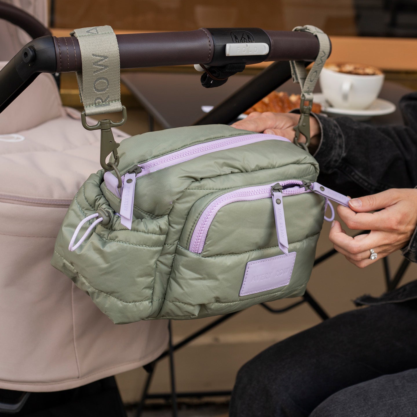 Buy Pram Organiser Bag - Olive | Changing Bags & Travel Changing Mats for kids by Learning Bugs UK