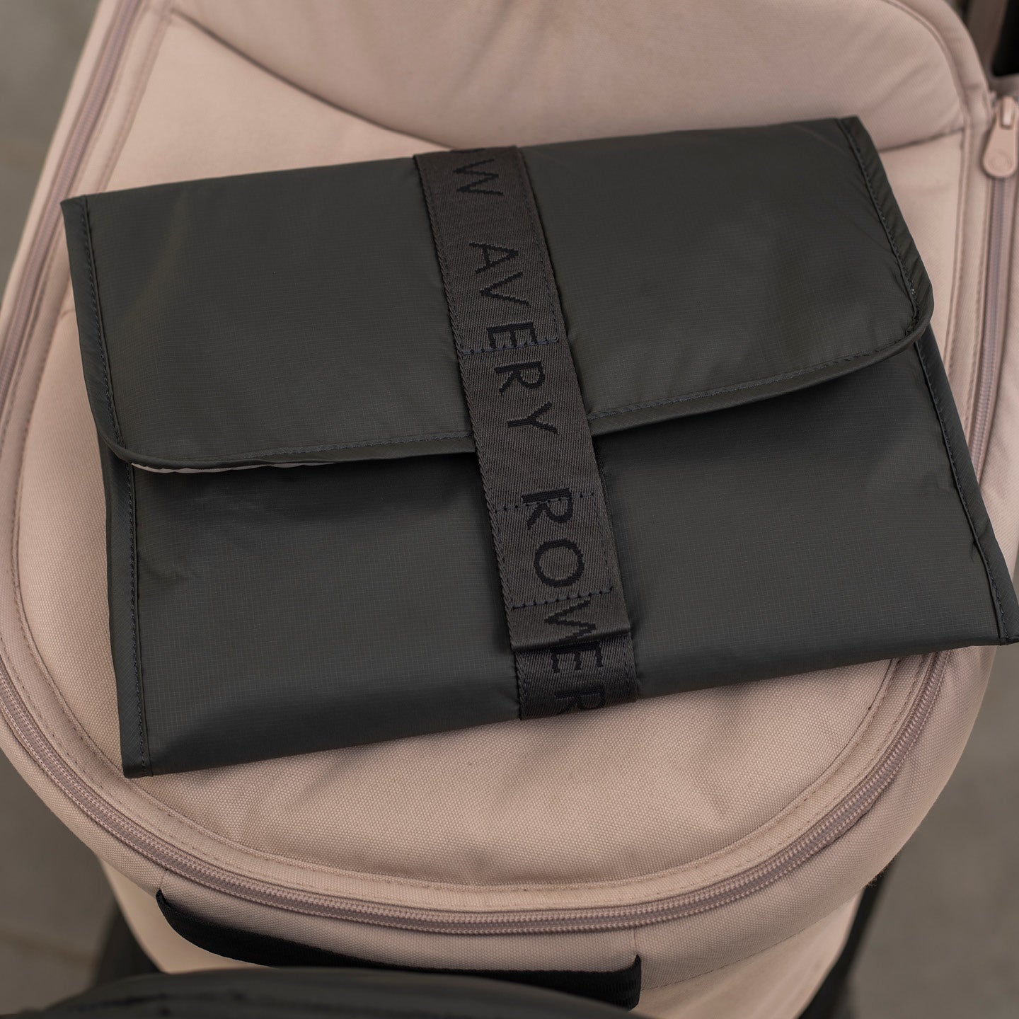 Buy Recycled Nylon Travel Baby Changing Mat - Soft Black | Changing Bags & Travel Changing Mats for kids by Learning Bugs UK