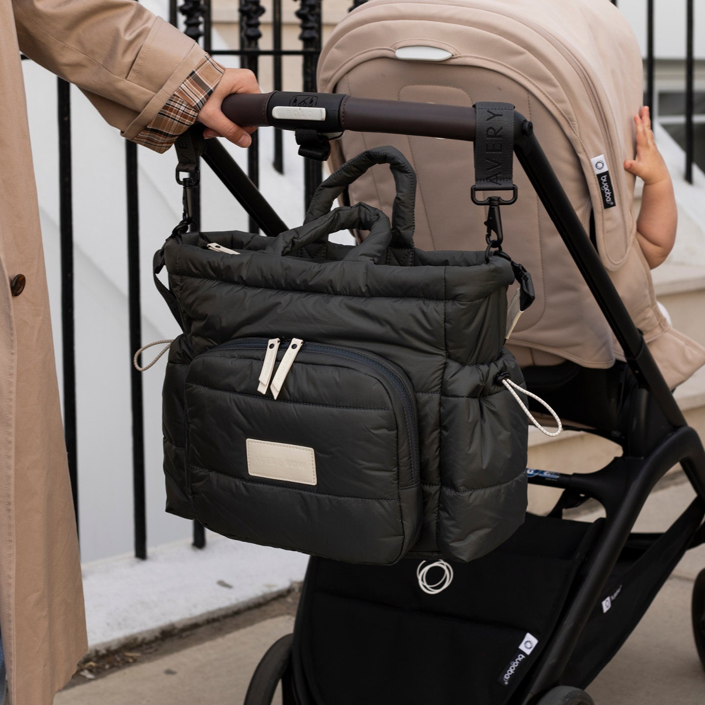 Buy Baby Changing Tote Bag - Soft Black | Changing Bags & Travel Changing Mats for kids by Learning Bugs UK