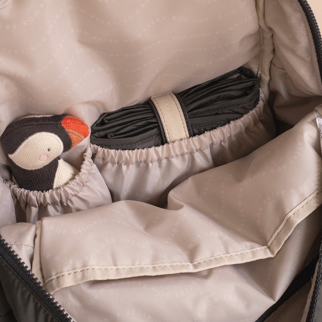 Buy Baby Changing Backpack - Soft Black | Changing Bags & Travel Changing Mats for kids by Learning Bugs UK