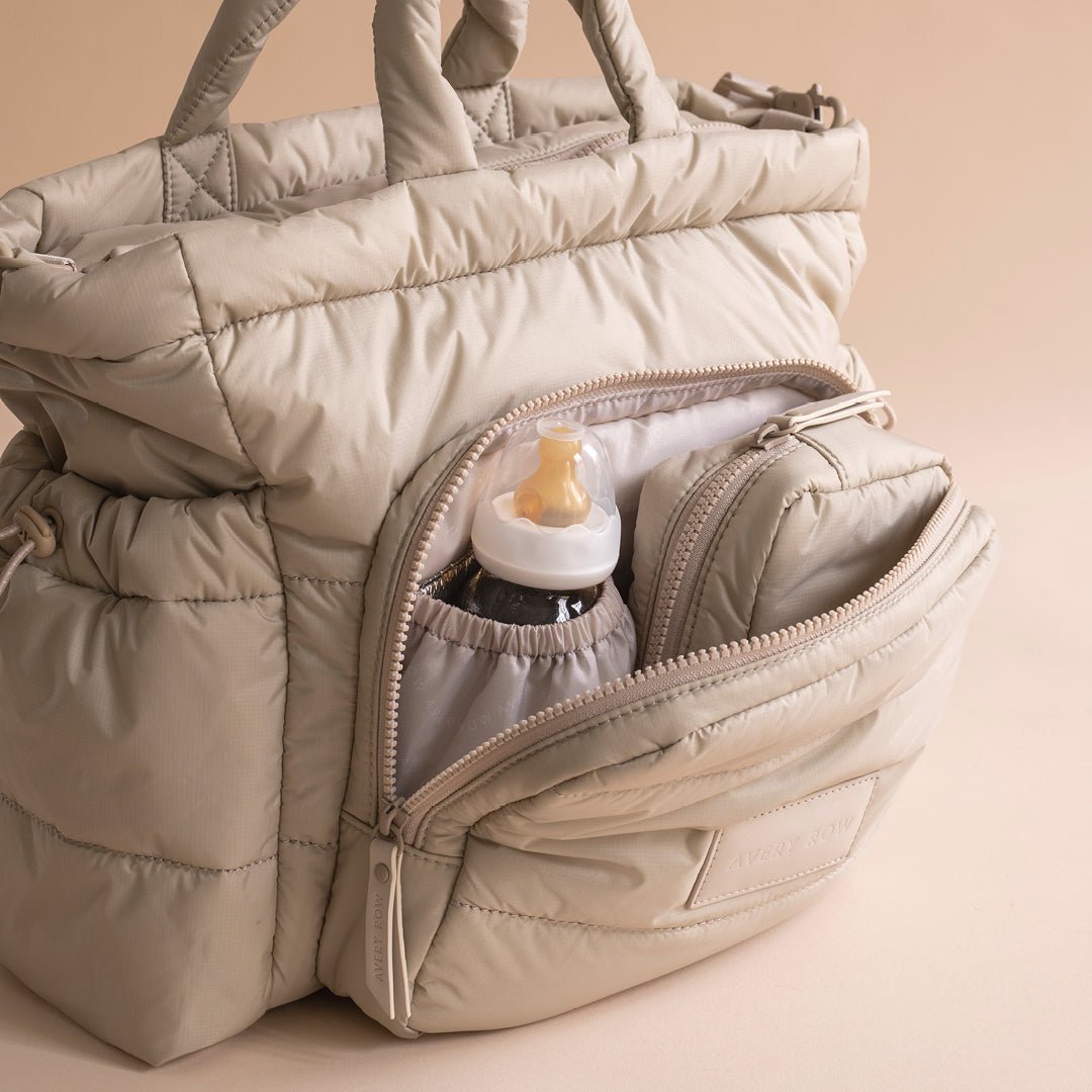 Buy Baby Changing Tote Bag - Oyster | Changing Bags & Travel Changing Mats for kids by Learning Bugs UK
