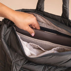 Buy Baby Changing Tote Bag - Soft Black | Changing Bags & Travel Changing Mats for kids by Learning Bugs UK