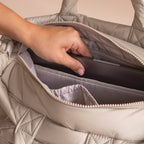 Buy Baby Changing Tote Bag - Oyster | Changing Bags & Travel Changing Mats for kids by Learning Bugs UK