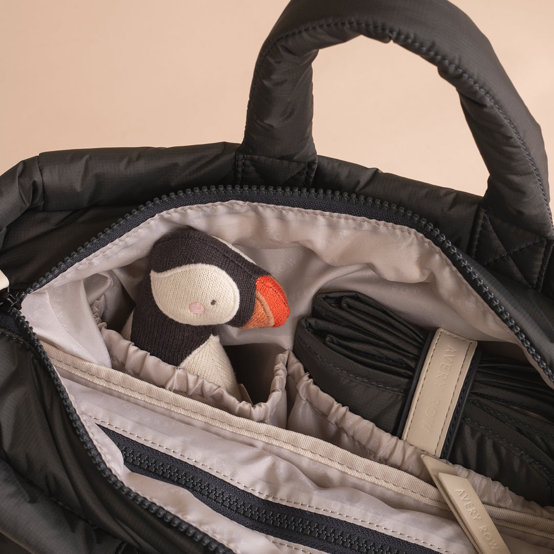 Baby Changing Tote Bag - Soft Black