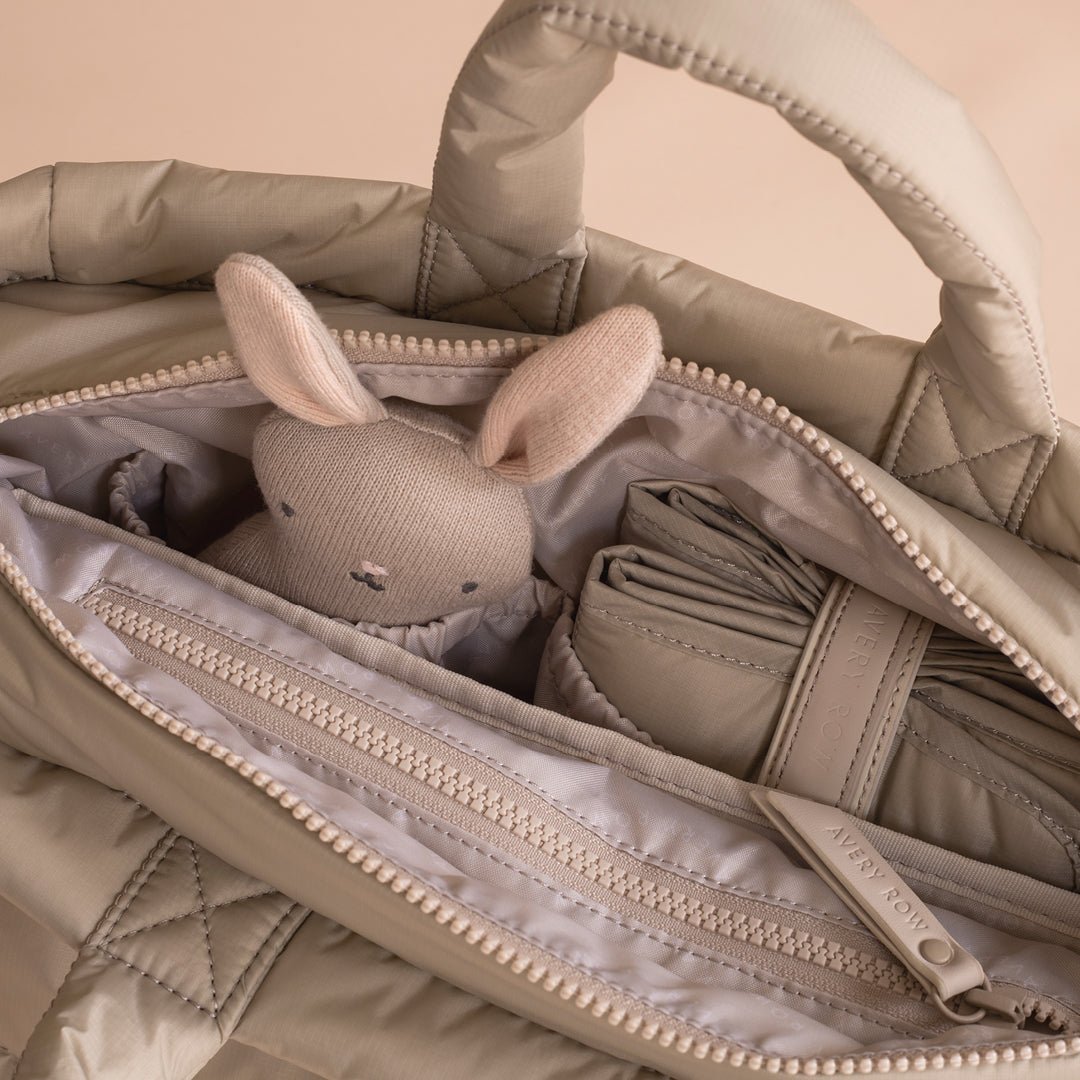 Buy Baby Changing Tote Bag - Oyster | Changing Bags & Travel Changing Mats for kids by Learning Bugs UK