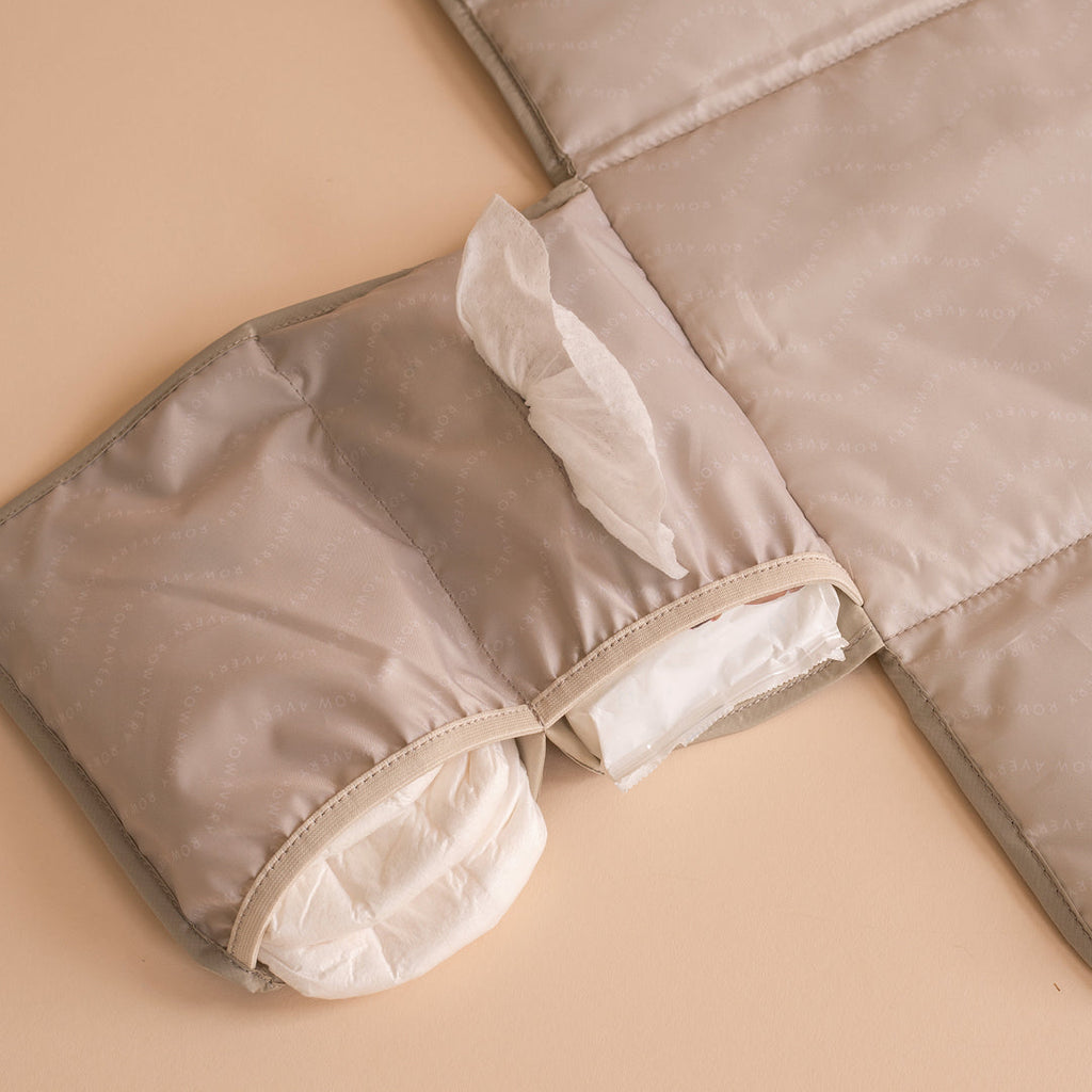 Recycled Nylon Travel Baby Changing Mat - Oyster