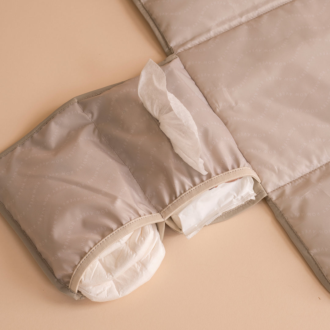 Recycled Nylon Travel Baby Changing Mat - Oyster