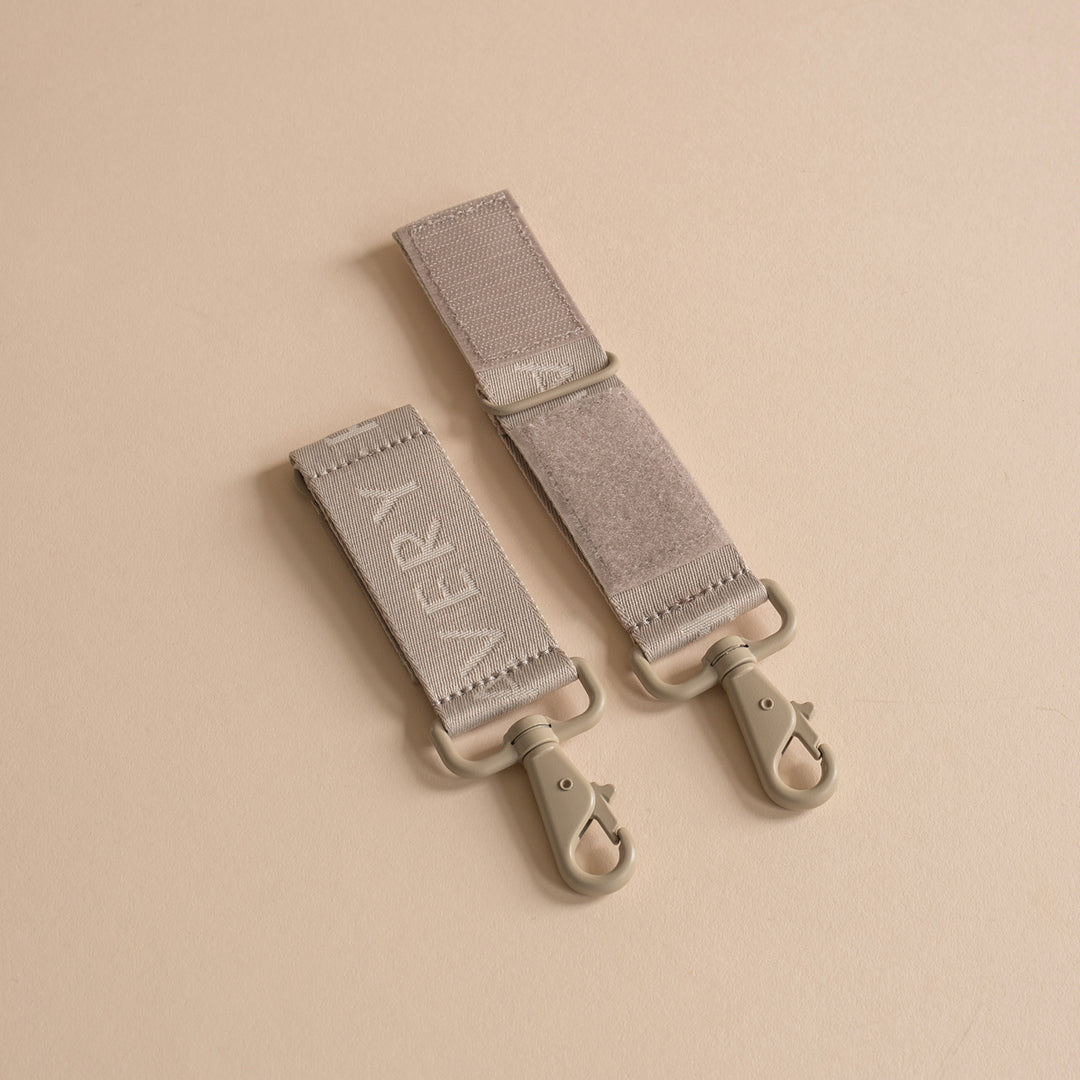 Logo Pram Bag Clips - Oyster