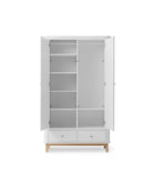 Oliver Furniture Wood Wardrobe 2 Doors - White/Oak – Wardrobes for children, available at Learning Bugs UK