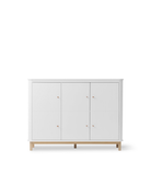 Oliver Furniture Wood Multi Cupboard 3 Doors - White/Oak – Storage Cupboard for children, available at Learning Bugs UK