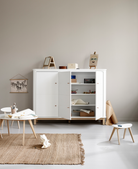 Oliver Furniture Wood Multi Cupboard 3 Doors - White/Oak – Storage Cupboard for children, available at Learning Bugs UK