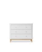 Oliver Furniture Wood Dresser 3 Drawers - White/Oak – Chest of Drawers for children, available at Learning Bugs UK