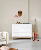 Oliver Furniture Wood Dresser 3 Drawers - White/Oak – Chest of Drawers for children, available at Learning Bugs UK
