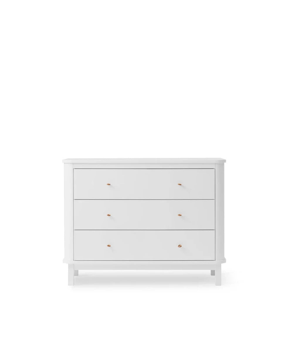 Oliver Furniture Wood Dresser 3 Drawers - White – Chest of Drawers for children, available at Learning Bugs UK
