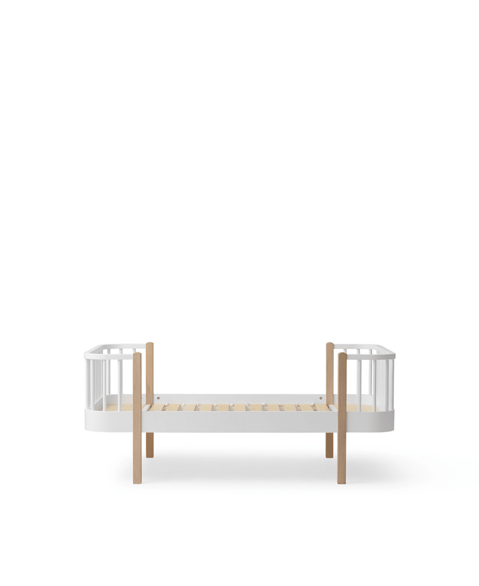 Wood Original Junior Bed - White/Oak – Single Beds for children, available at Learning Bugs UK