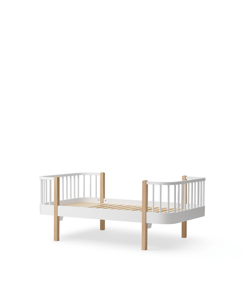 Wood Original Junior Bed - White/Oak – Single Beds for children, available at Learning Bugs UK