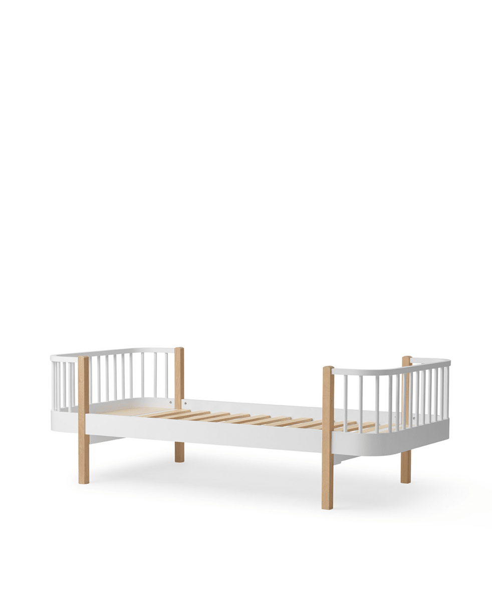 Wood Original Bed - White/Oak – Single Beds for children, available at Learning Bugs UK