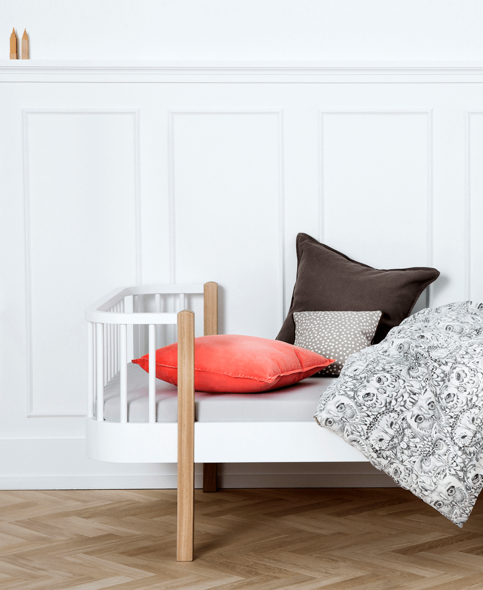 Wood Original Bed - White/Oak – Single Beds for children, available at Learning Bugs UK