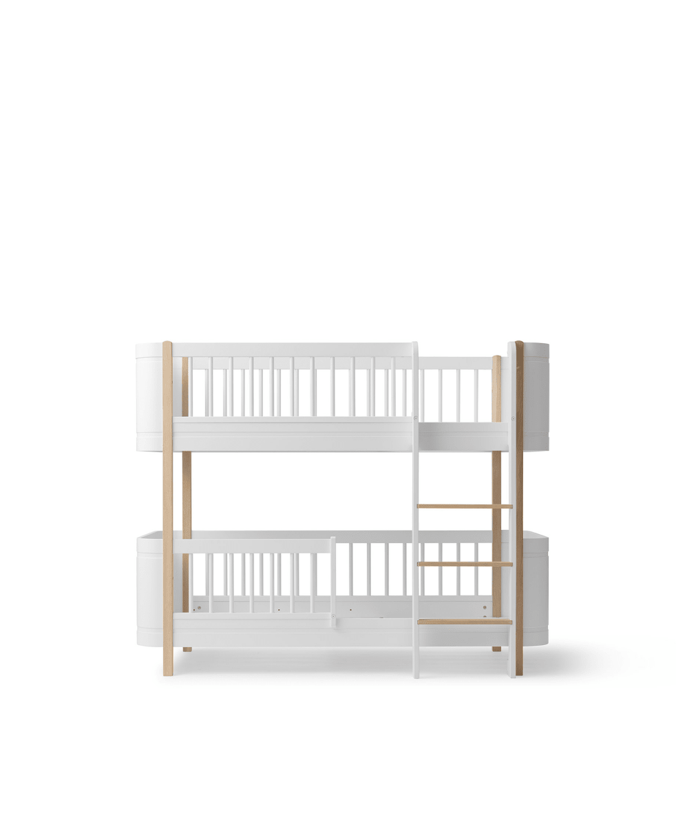Mini+ Low Bunk Bed - White/Oak – Bunk Beds for children, available at Learning Bugs UK