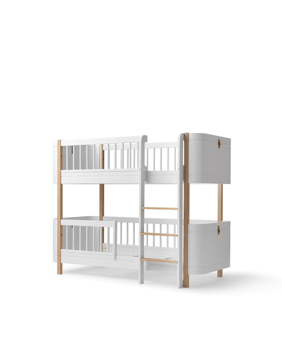 Mini+ Low Bunk Bed - White/Oak – Bunk Beds for children, available at Learning Bugs UK