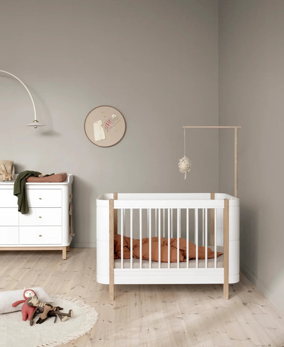 Mini+ Cot Bed - Oak – Cot Beds for children, available at Learning Bugs UK