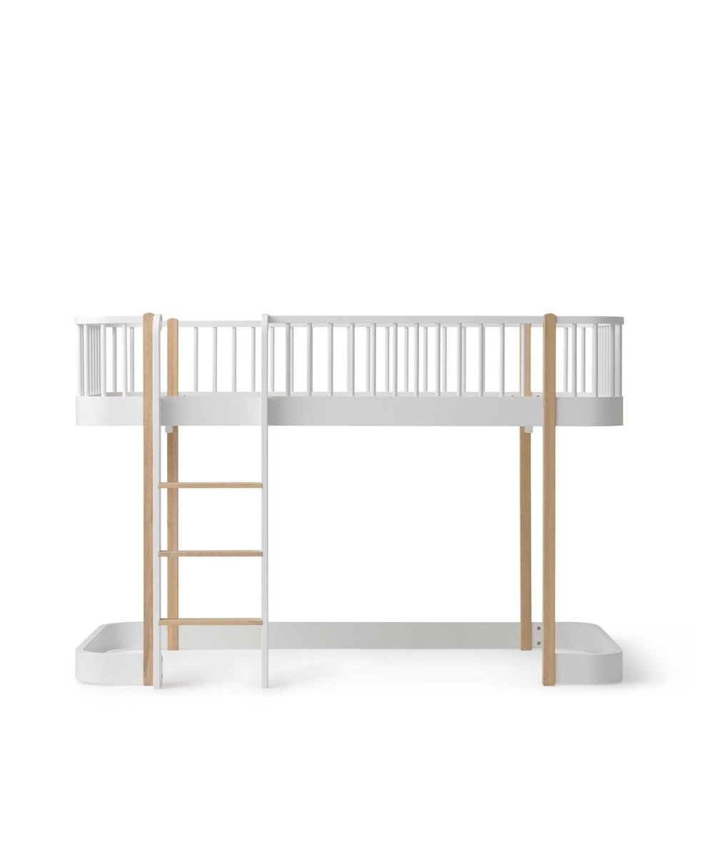 Wood Original Low Loft Bed - White/Oak – Loft Beds for children, available at Learning Bugs UK