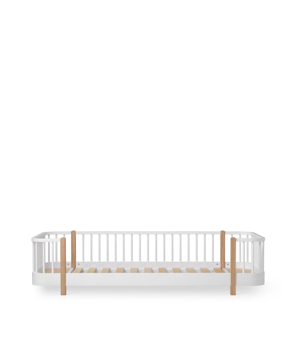 Wood Original Floor Bed - White/Oak – Single Beds for children, available at Learning Bugs UK
