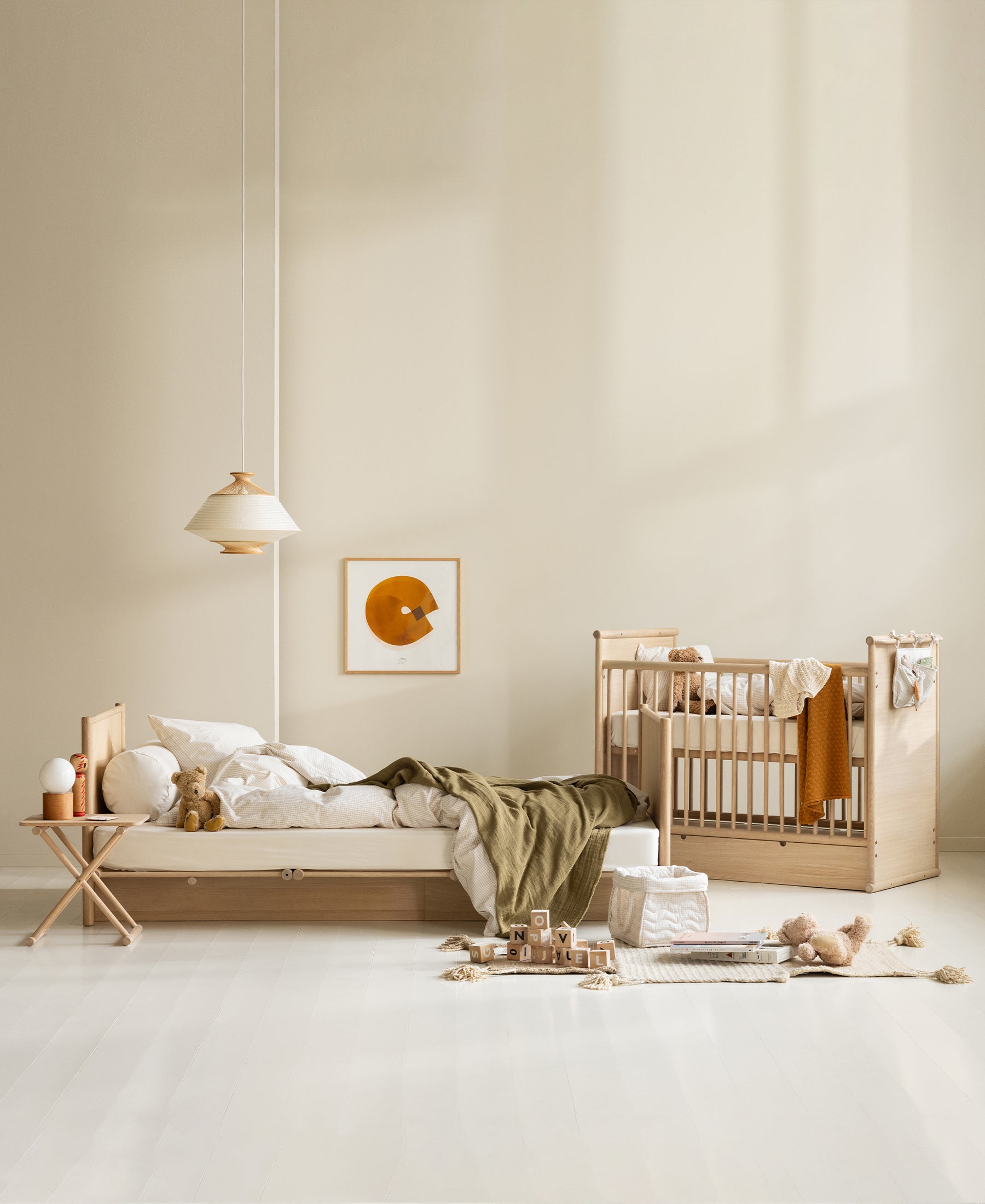 Oliver Furniture Camp Novel Cot Bed & Bed - Oak – Cot Bed for children, available at Learning Bugs UK