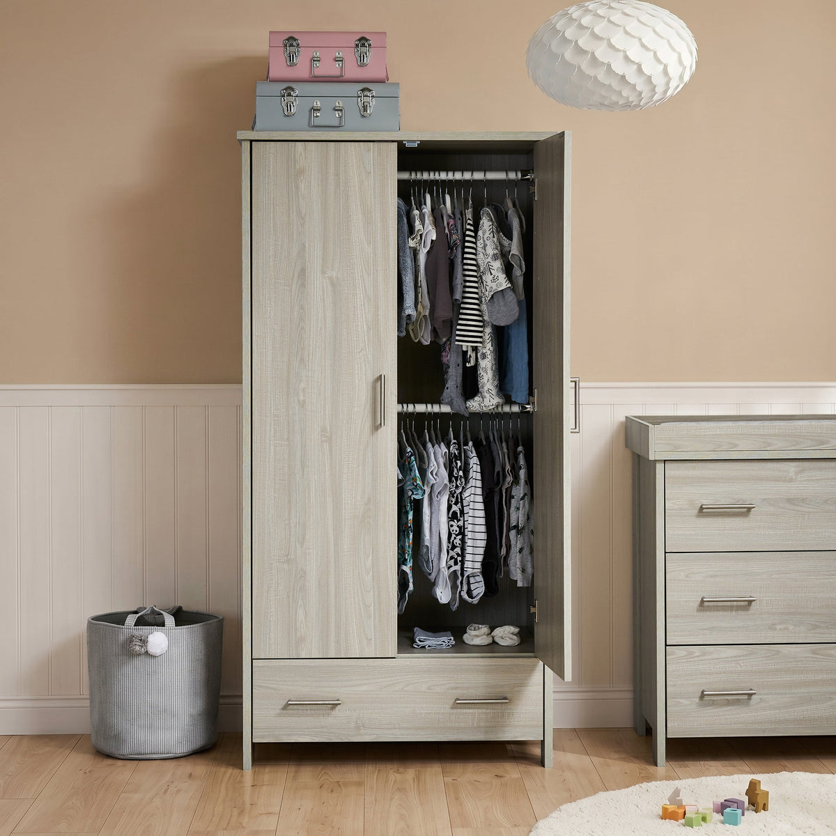 Obaby Nika 3 Piece Room Set - Grey Wash