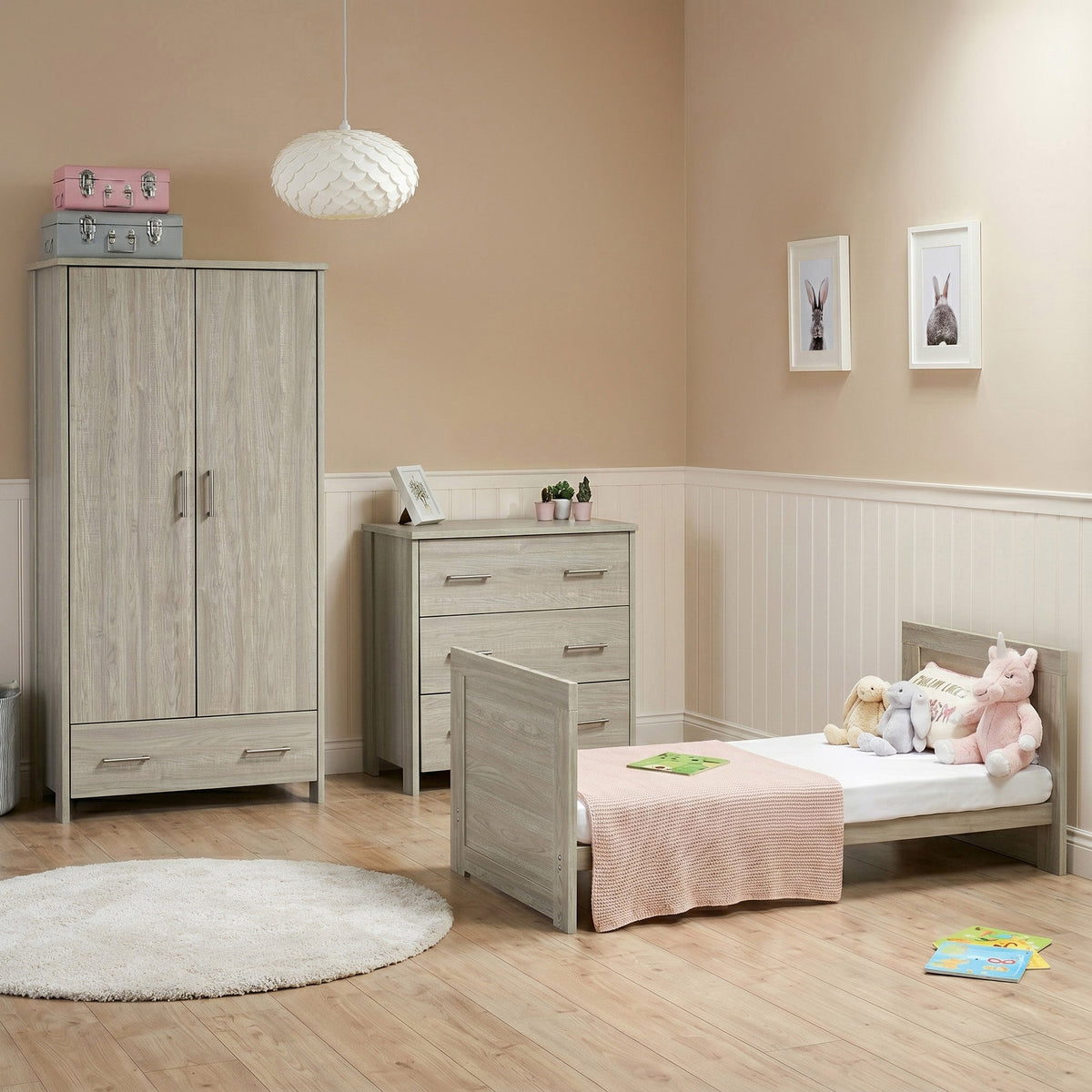 Obaby Nika 3 Piece Room Set - Grey Wash
