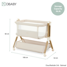 Obaby Cloud Bedside Crib - Oatmeal
