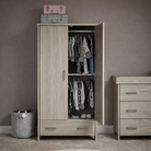 Obaby Nika Double Wardrobe - Grey Wash