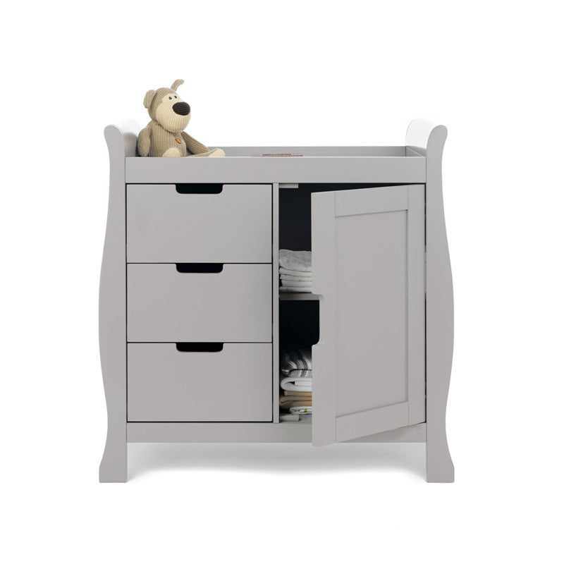 Obaby Stamford Sleigh Closed Changing Unit - Warm Grey