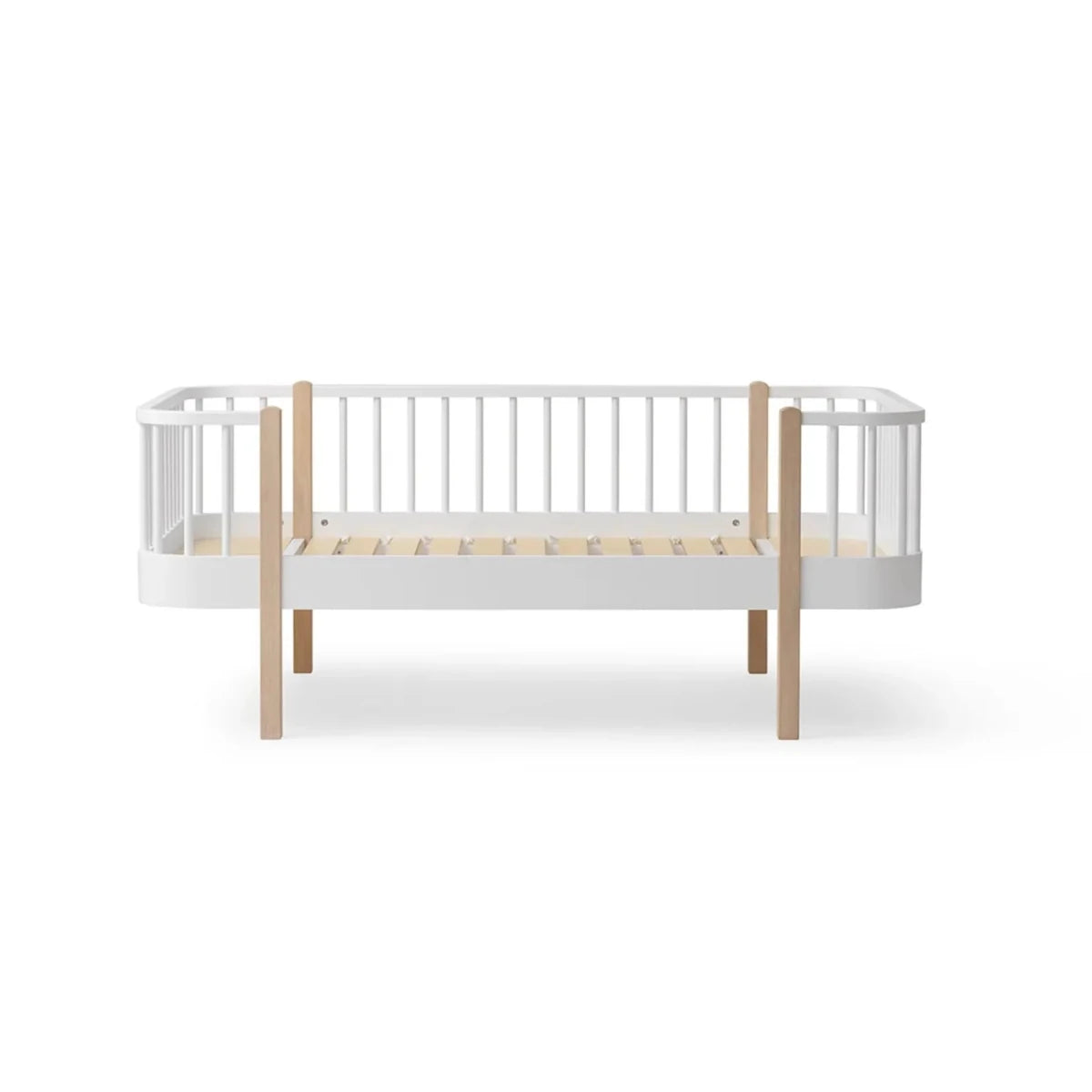 Oliver Furniture Wood Original Junior Day Bed - White/Oak – Junior Beds for children, available at Learning Bugs UK