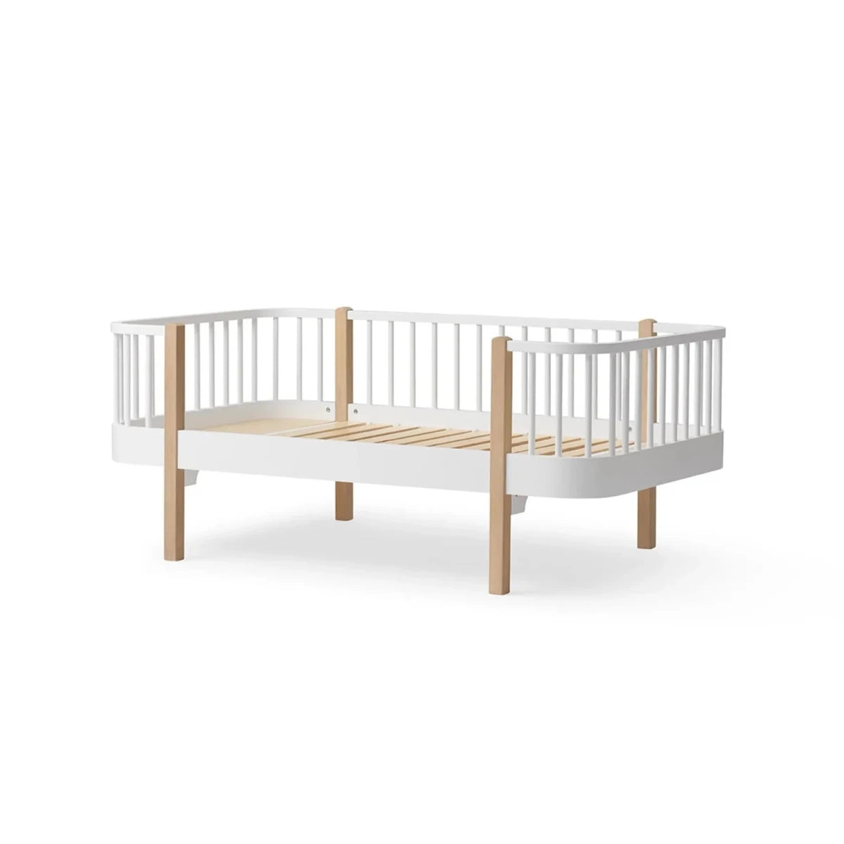 Oliver Furniture Wood Original Junior Day Bed - White/Oak – Junior Beds for children, available at Learning Bugs UK
