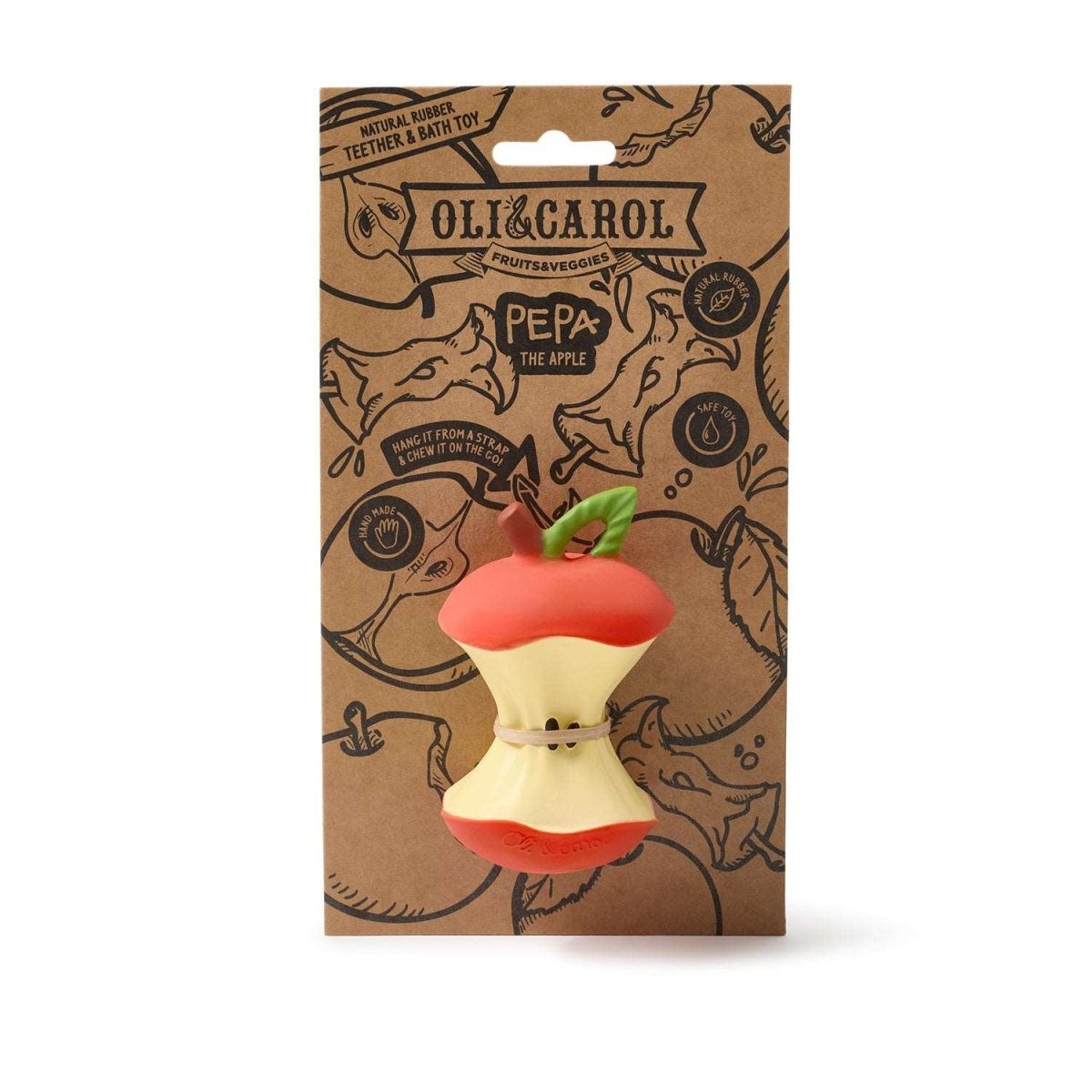 Oli & Carol Pepa the Apple Teether – Baby Teethers for children, available at Learning Bugs UK