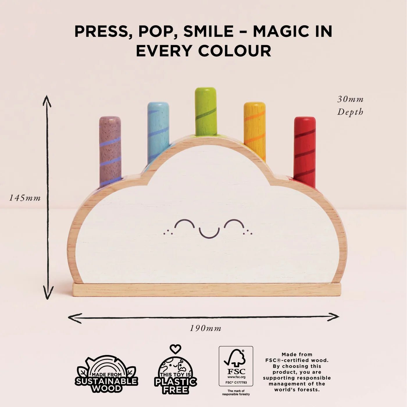 Buy Le Toy Van Rainbow Cloud Pop - up Toy | for kids by Learning Bugs UK